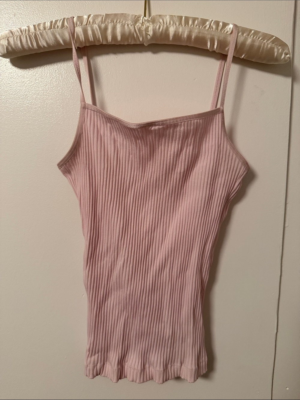 Wilfred Pale Pink Ribbed Spaghetti-Strap Camisole